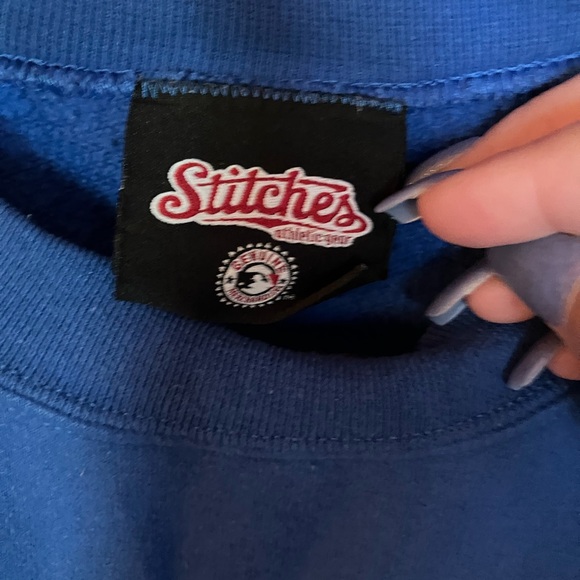 Vintage Stitches Cubs Blue Sweatshirt - Picture 5 of 7